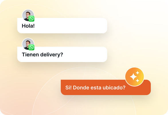 Un cliente pregunta si tienen delivery y el asistente con IA responde primero